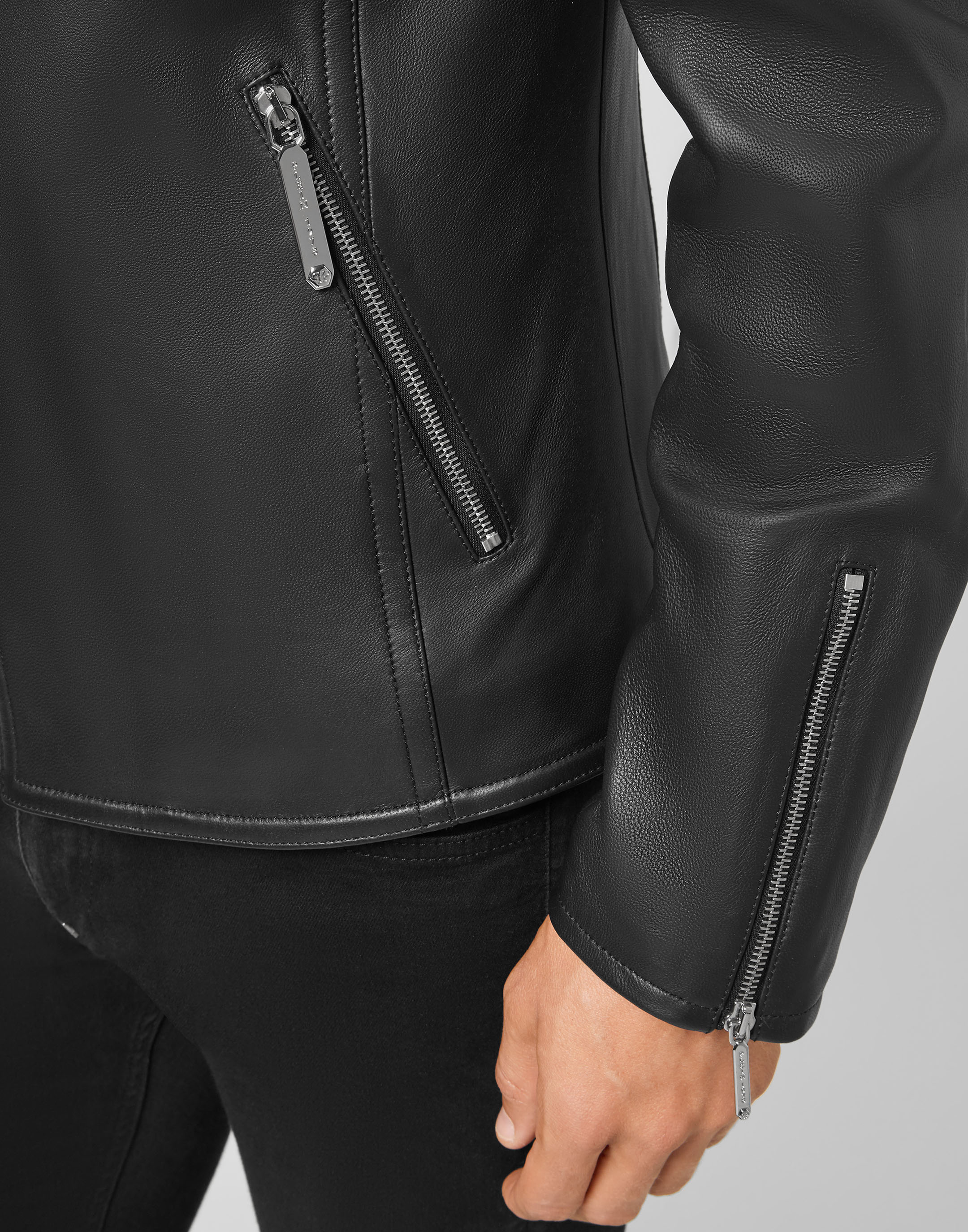 Biker Leather Jacket | Philipp Plein Outlet