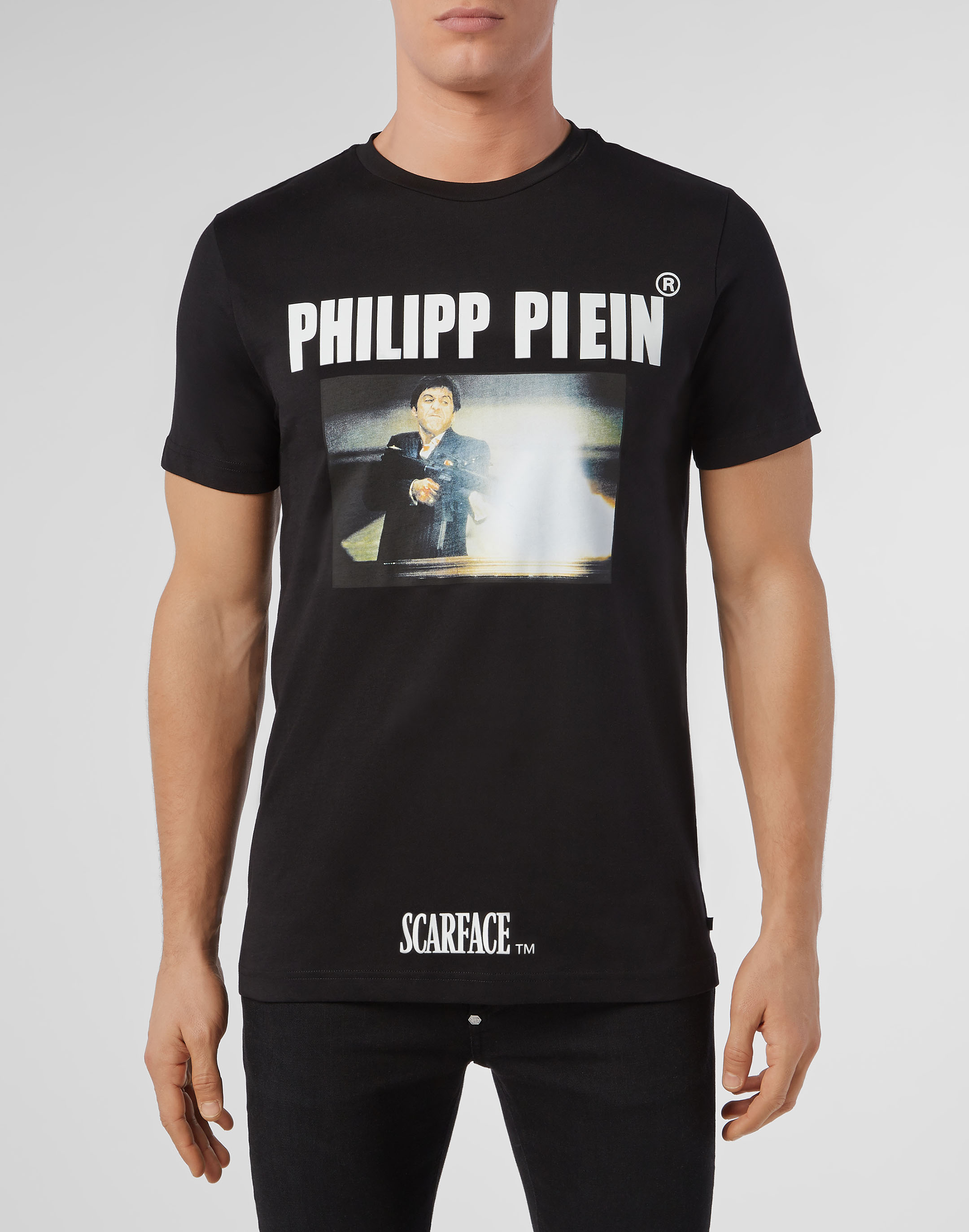 T-shirt Platinum Cut Round Neck Scarface | Philipp Plein Outlet
