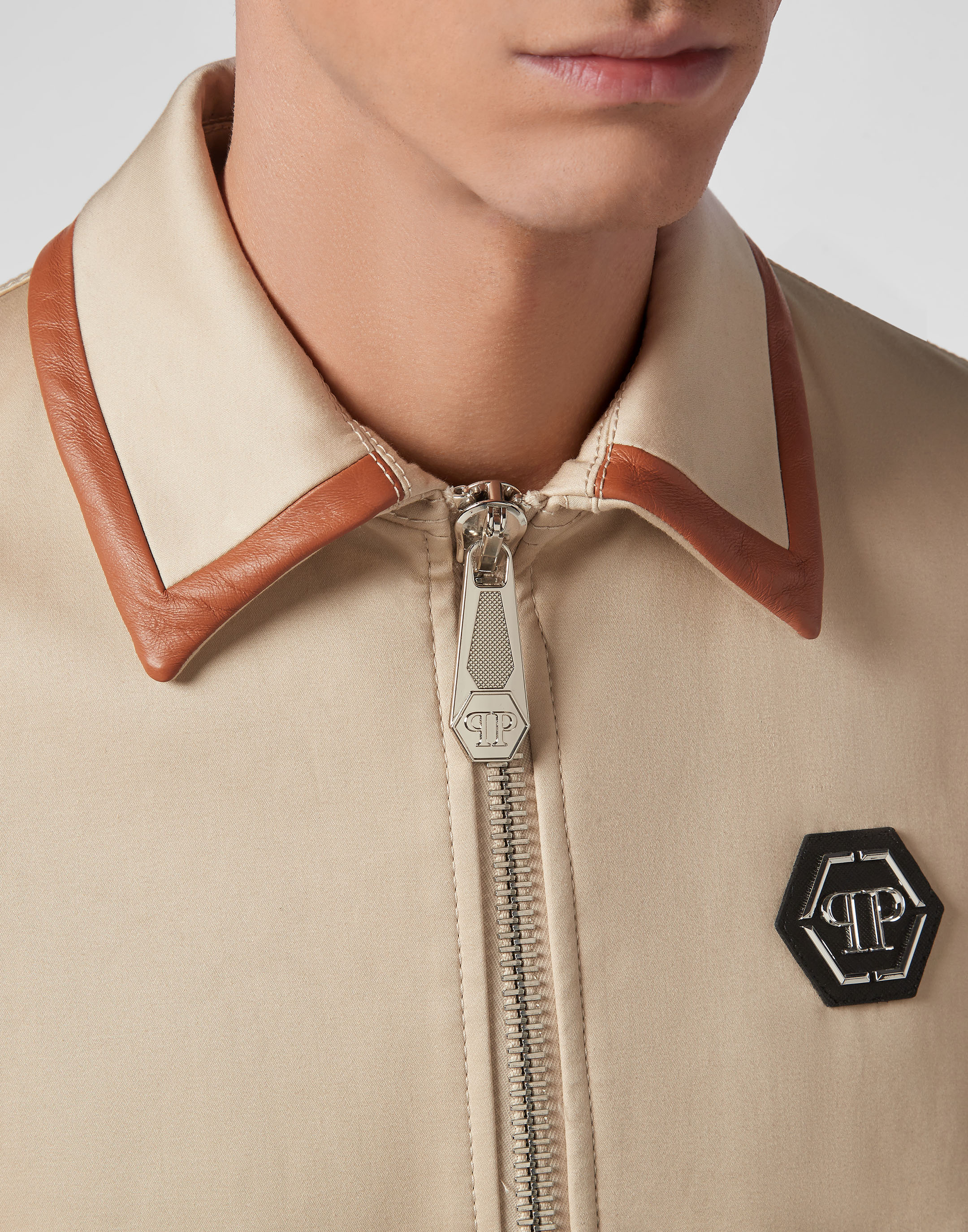 Louis Vuitton XXL Zipper Leather Insert Coat