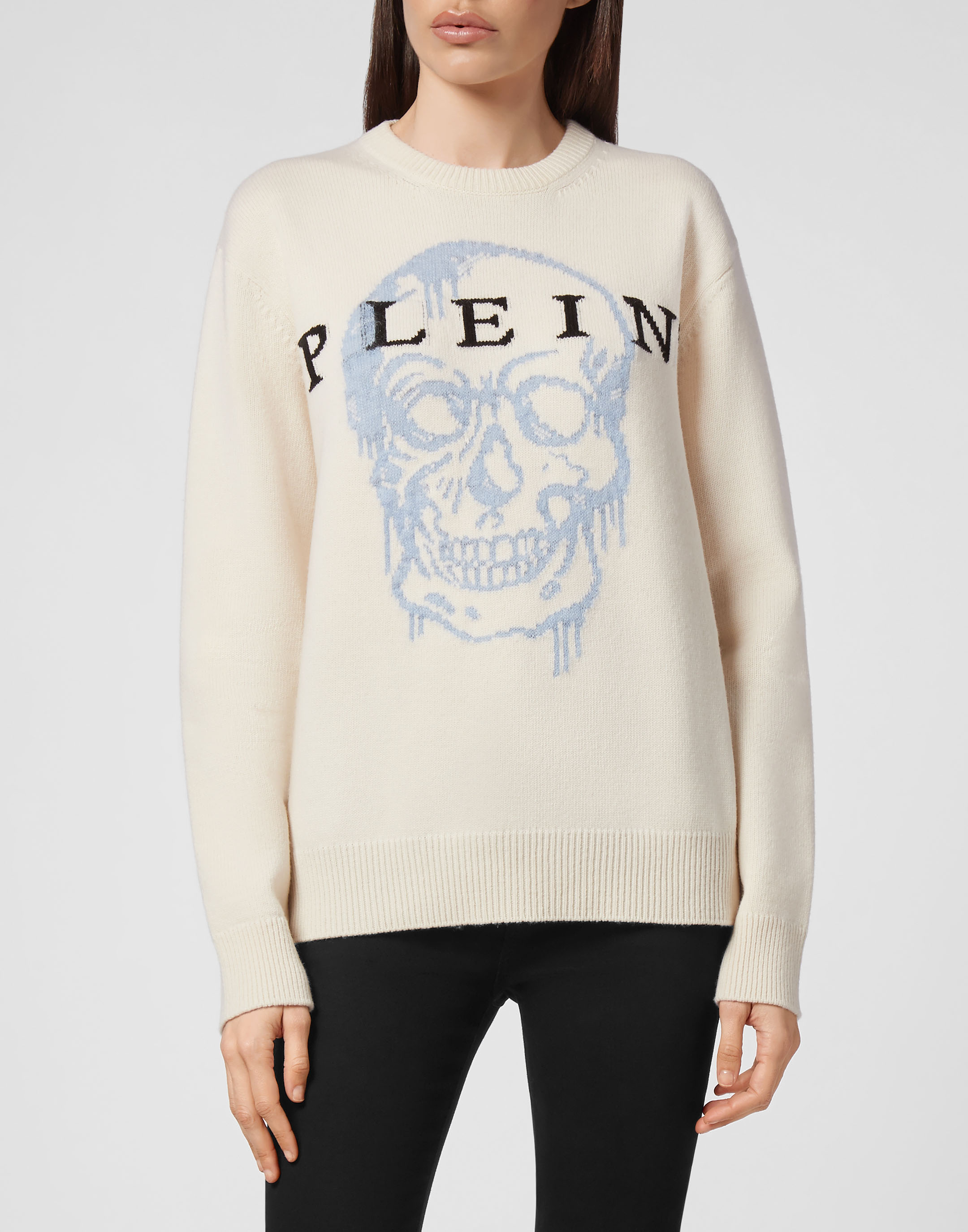 Philipp Plein Skull intarsia-knit jumper - Black