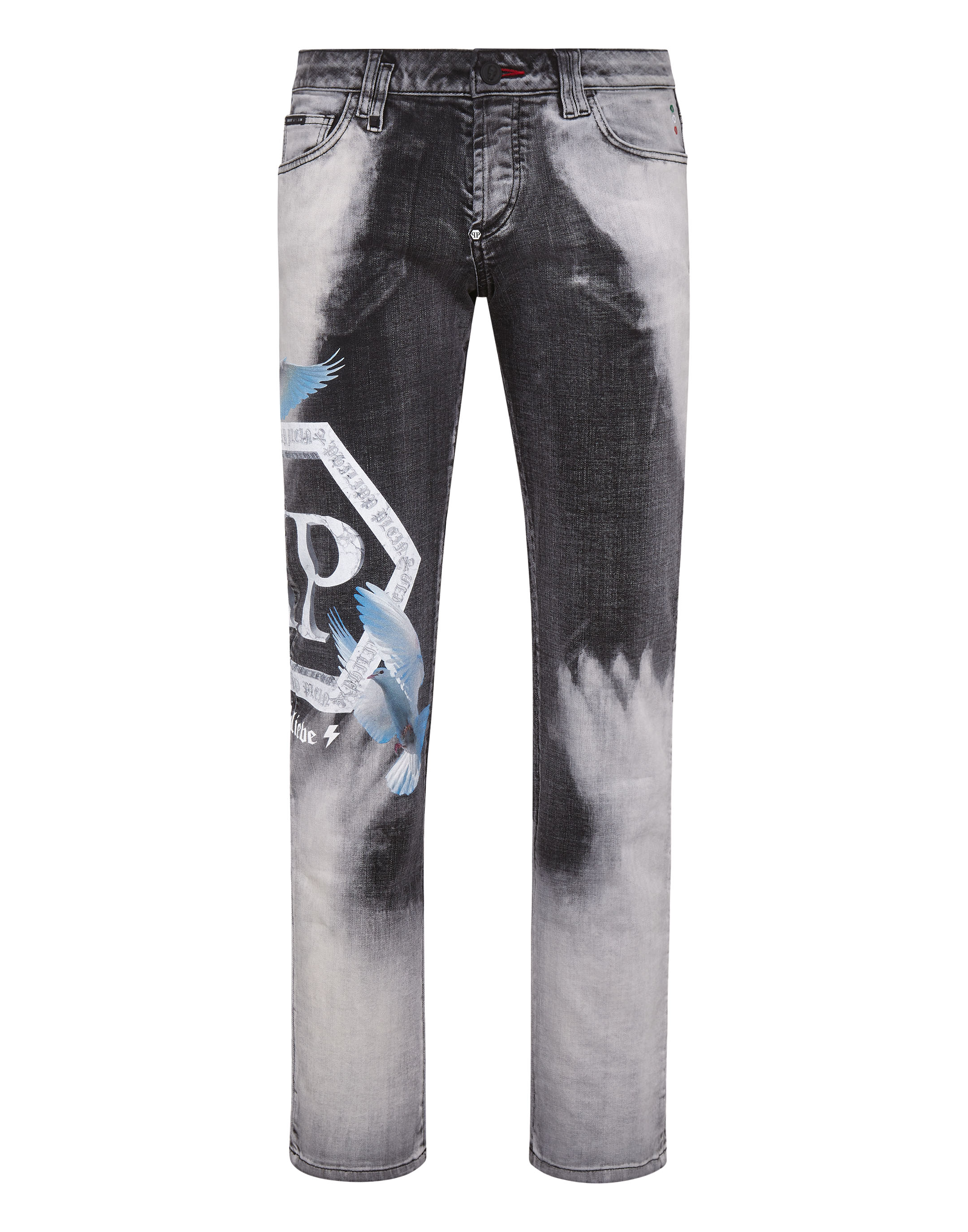 Denim Trousers Straight Supreme Bleached | Philipp Plein Outlet