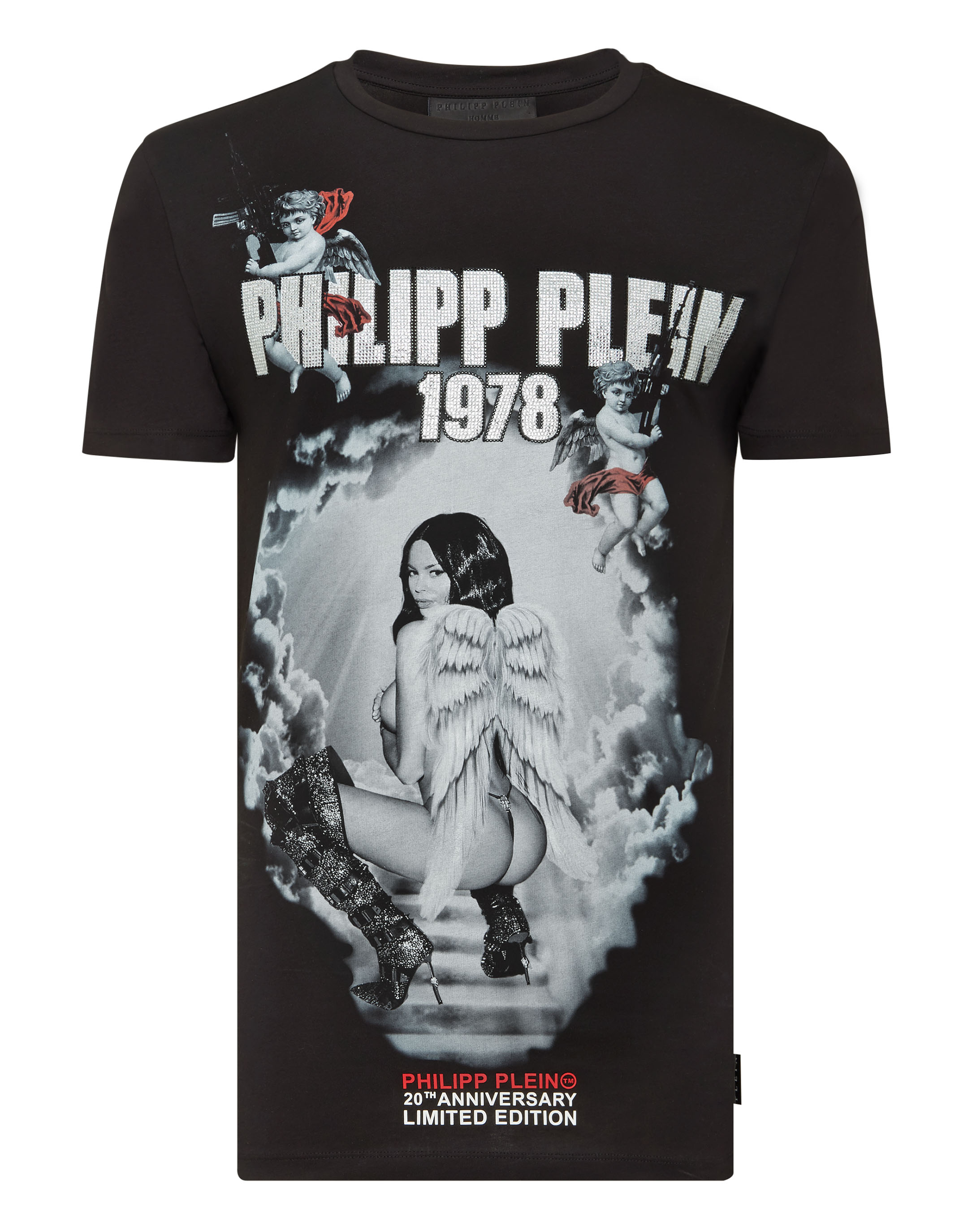 T-shirt Platinum Cut Round Neck Angel | Philipp Plein Outlet