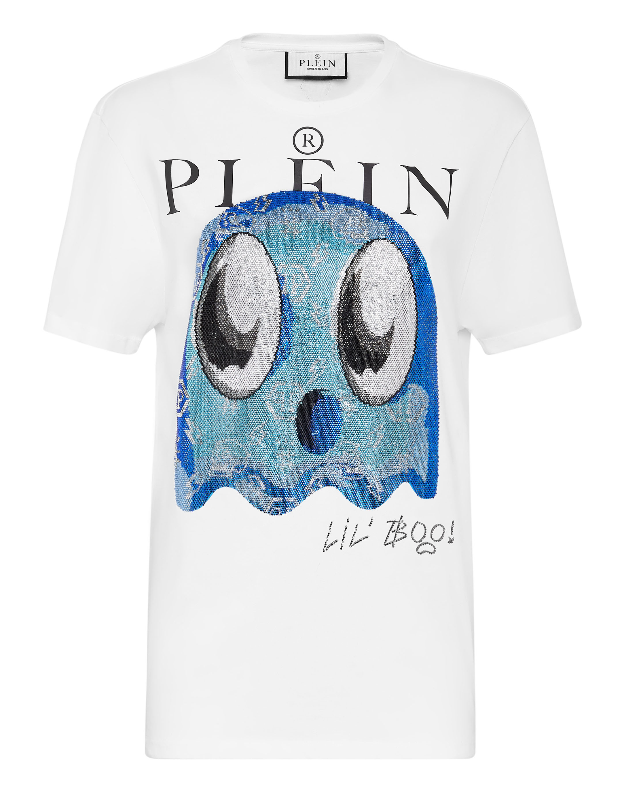 T-shirt Round Neck SS Man Fit Monsters with Crystals | Philipp Plein Outlet