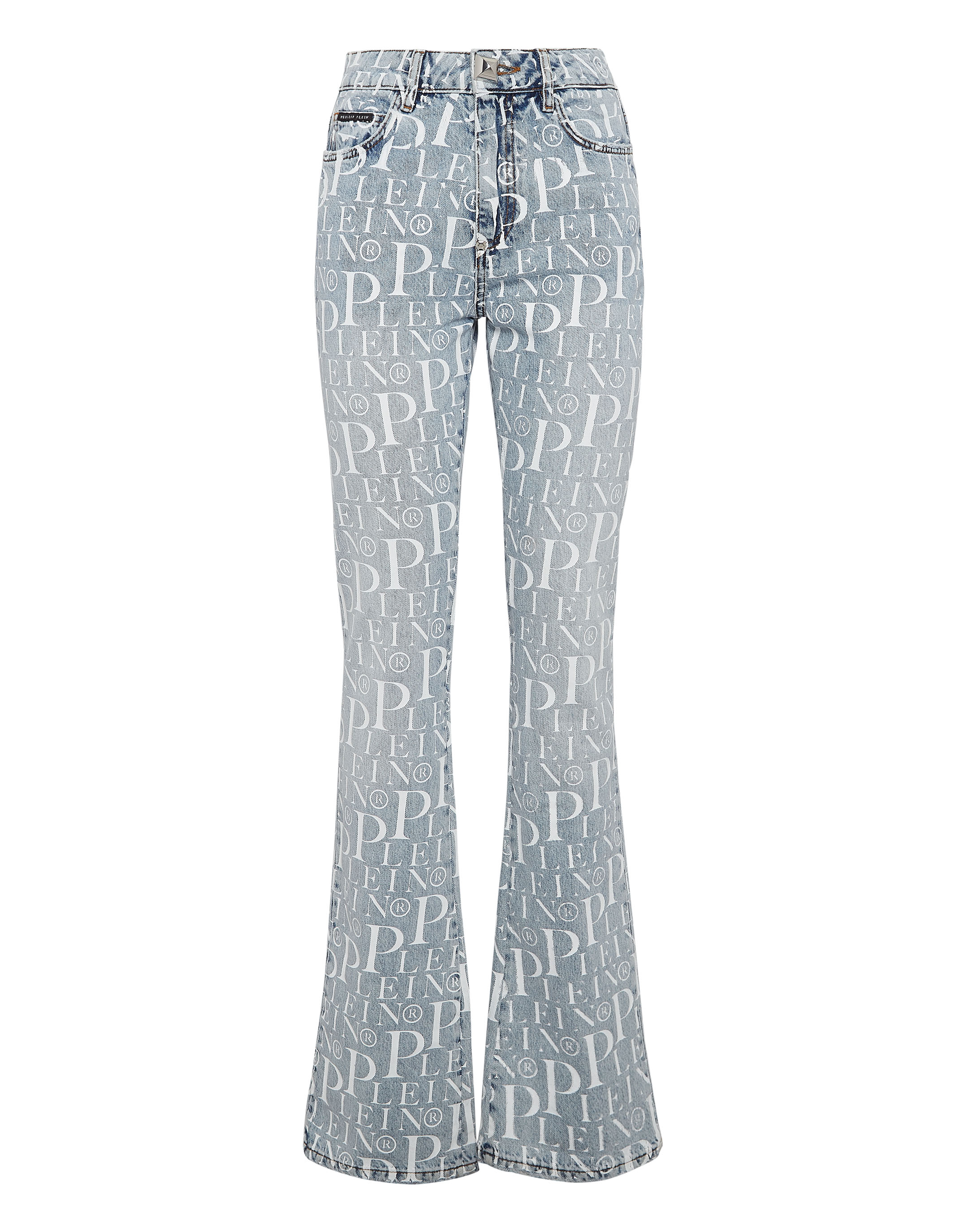Denim High wasted flare All over PP | Philipp Plein Outlet