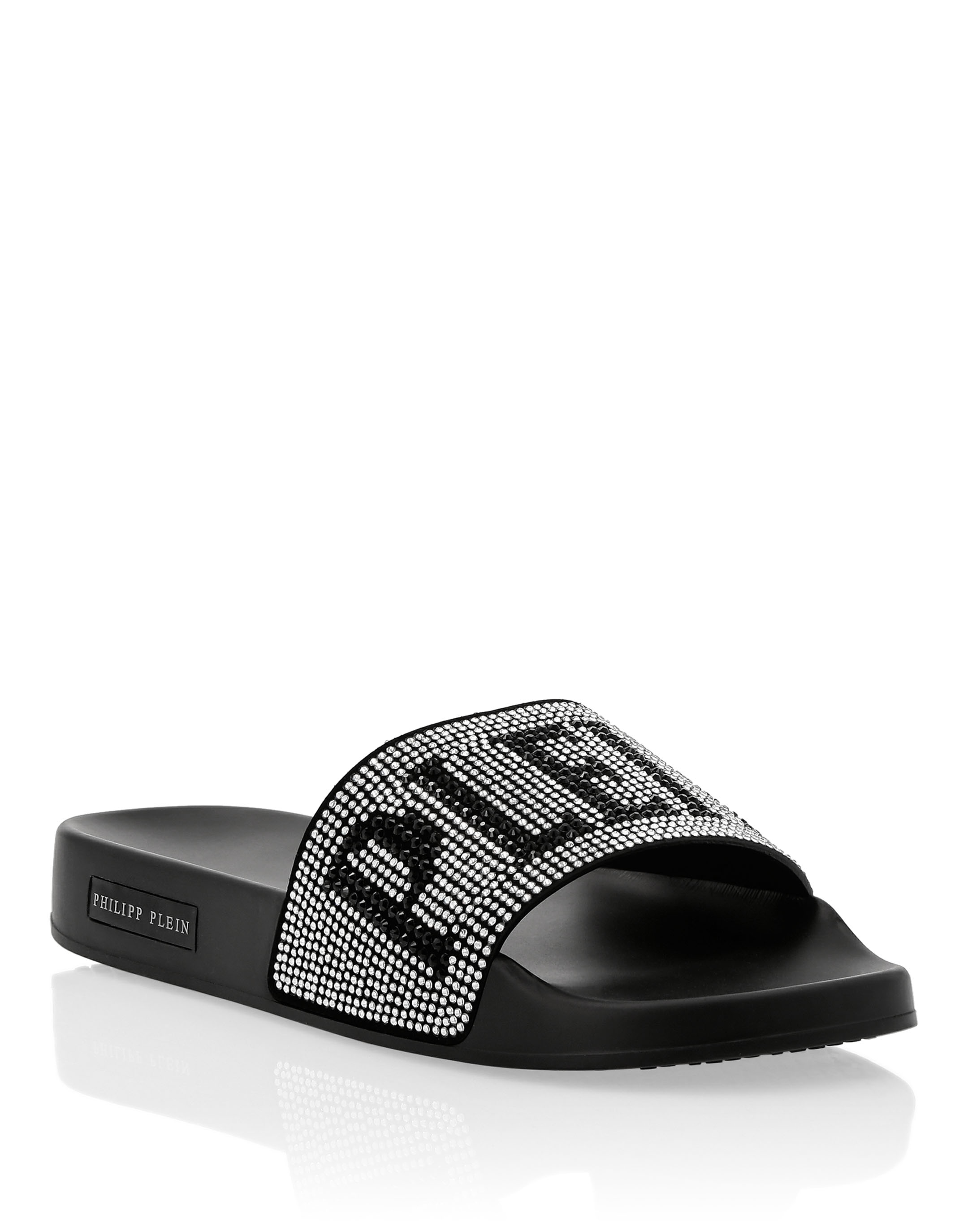 Flat gummy sandals Crystal Plein | Philipp Plein Outlet