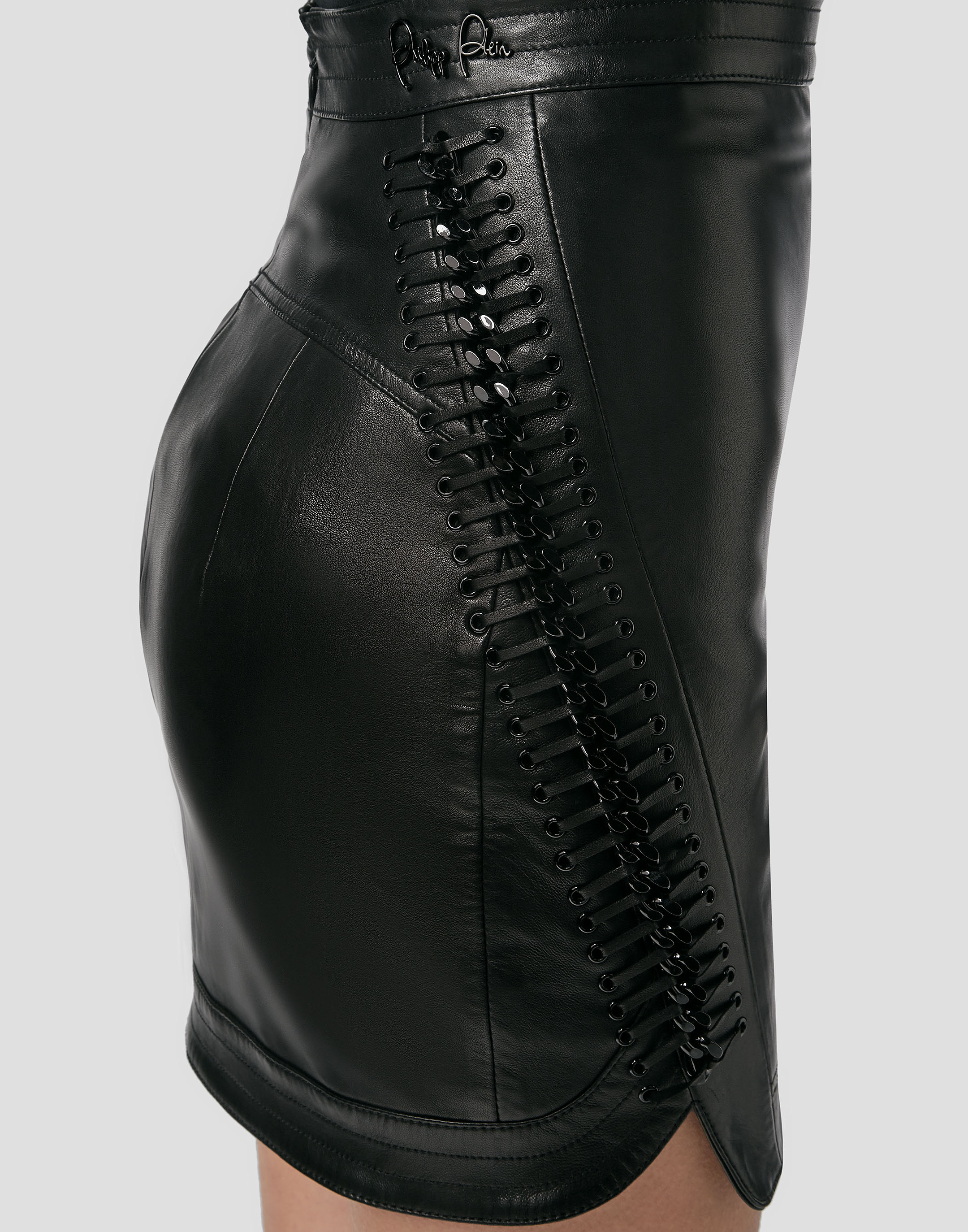 Leather Skirt Short Crystal | Philipp Plein Outlet