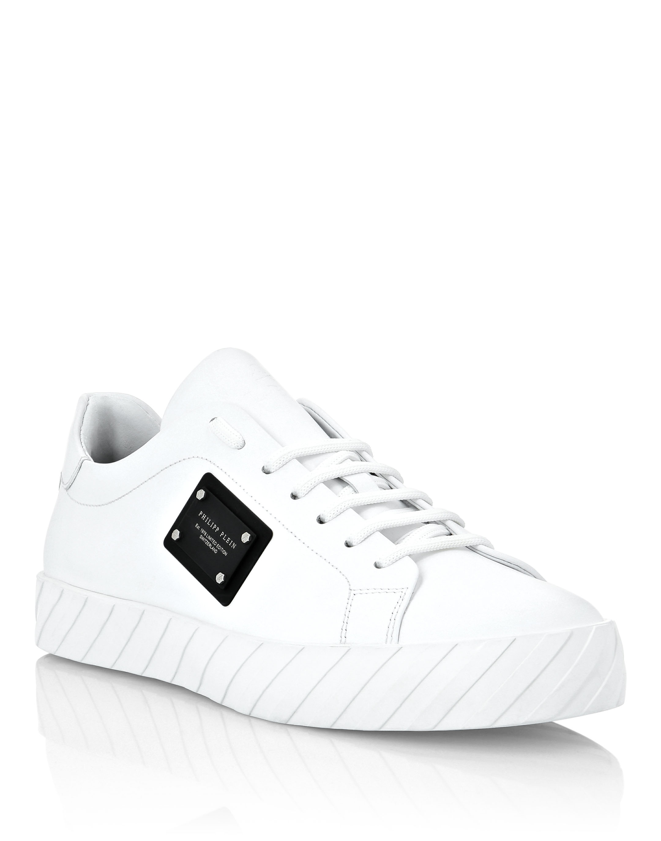 Rubber Leather Lo-Top Sneakers Iconic Plein | Philipp Plein Outlet