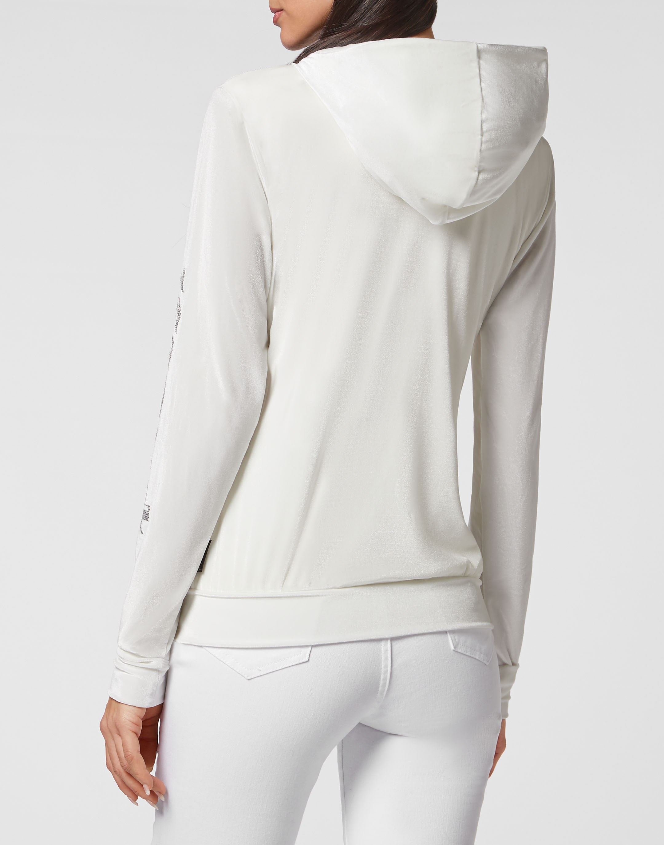 Velvet Hoodie sweatshirt Full Zip Gothic Plein | Philipp Plein Outlet