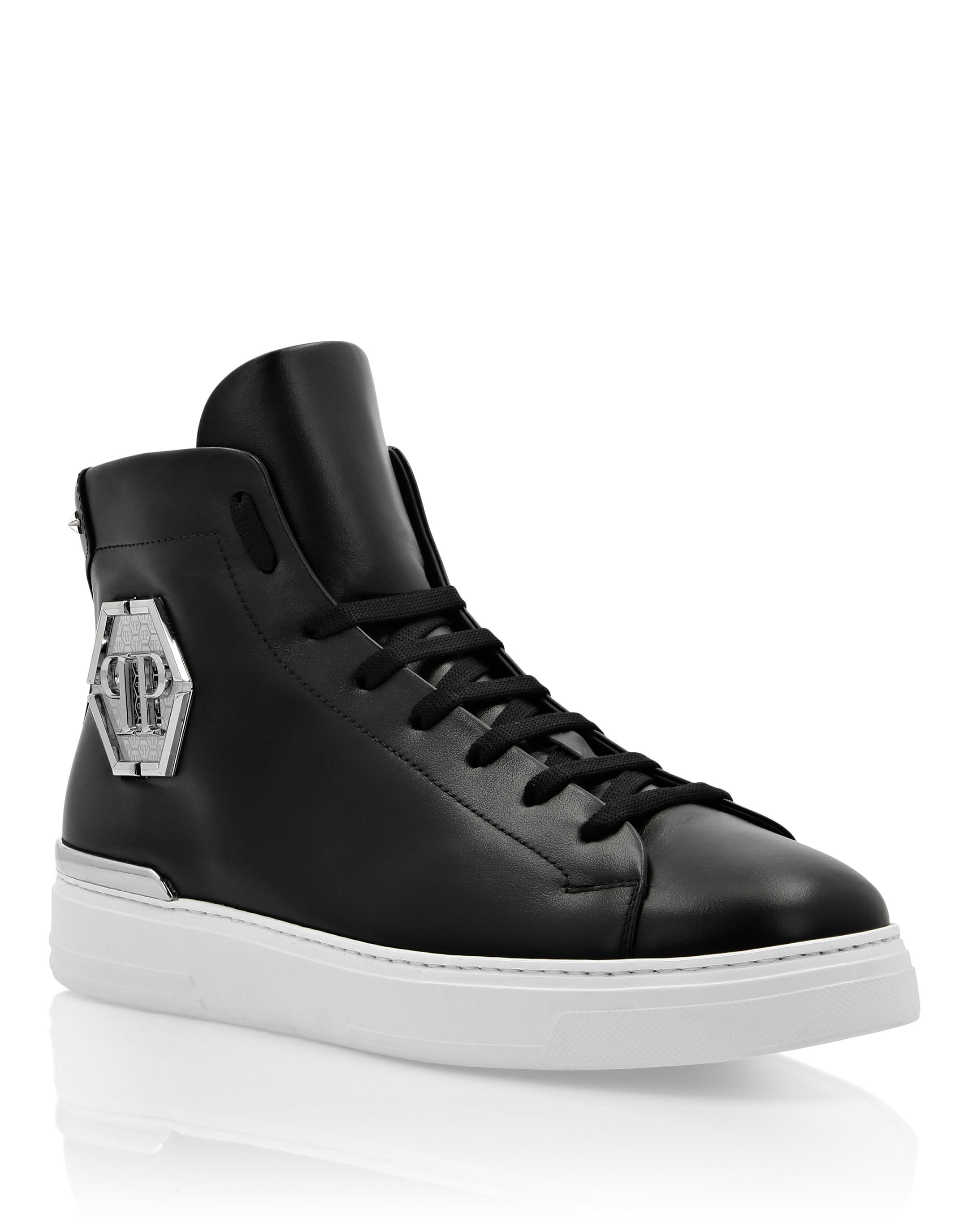 Hi-Top Sneakers Hexagon Stars and skull