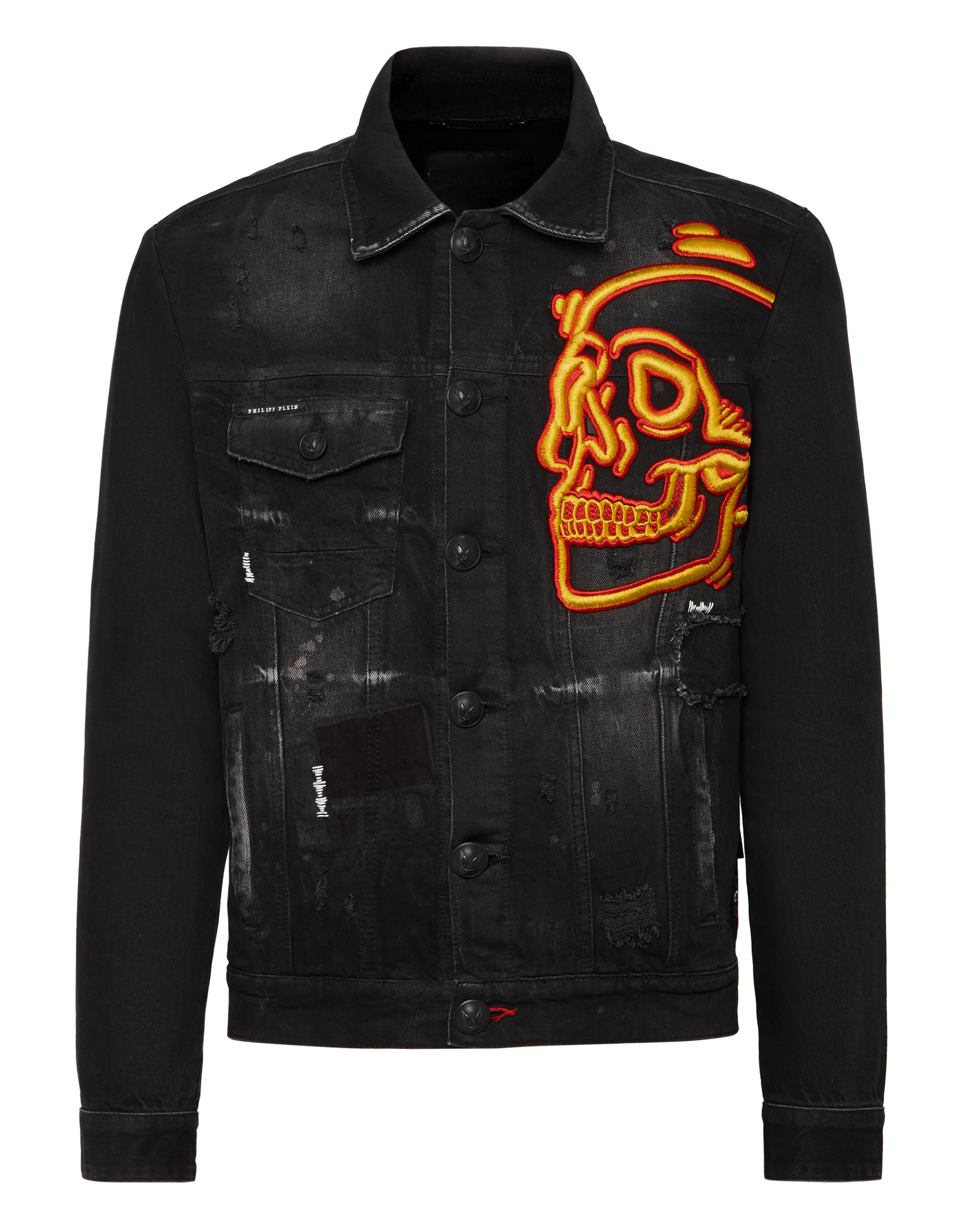 Denim Jacket Skull  Philipp Plein Outlet