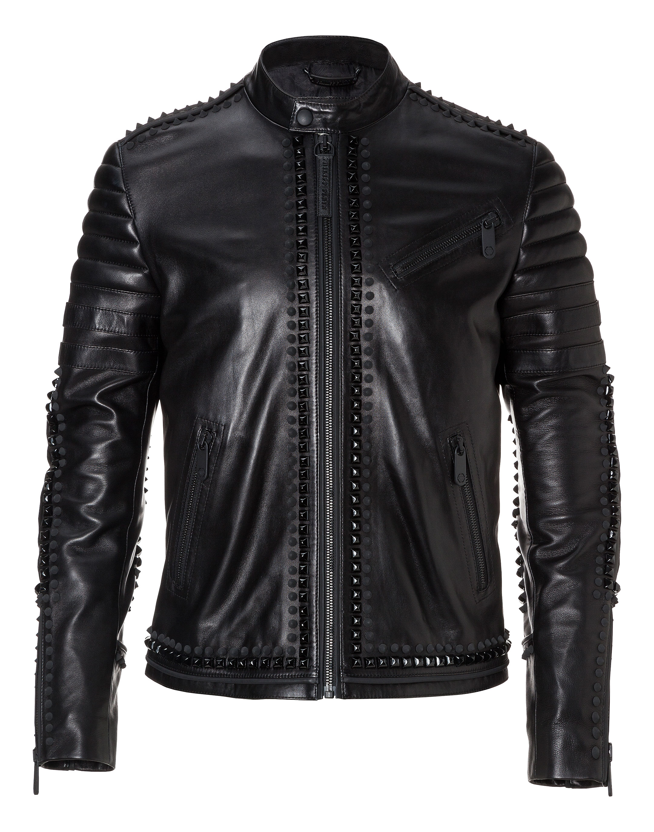 Leather Moto Jacket "Every demon" | Philipp Plein Outlet