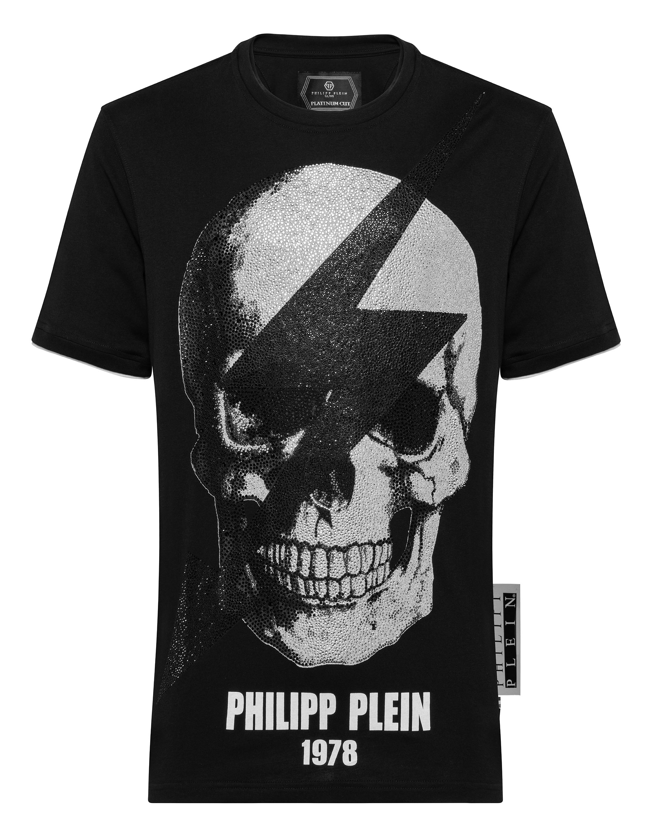 T-shirt Platinum Cut Round Neck Thunder | Philipp Plein Outlet