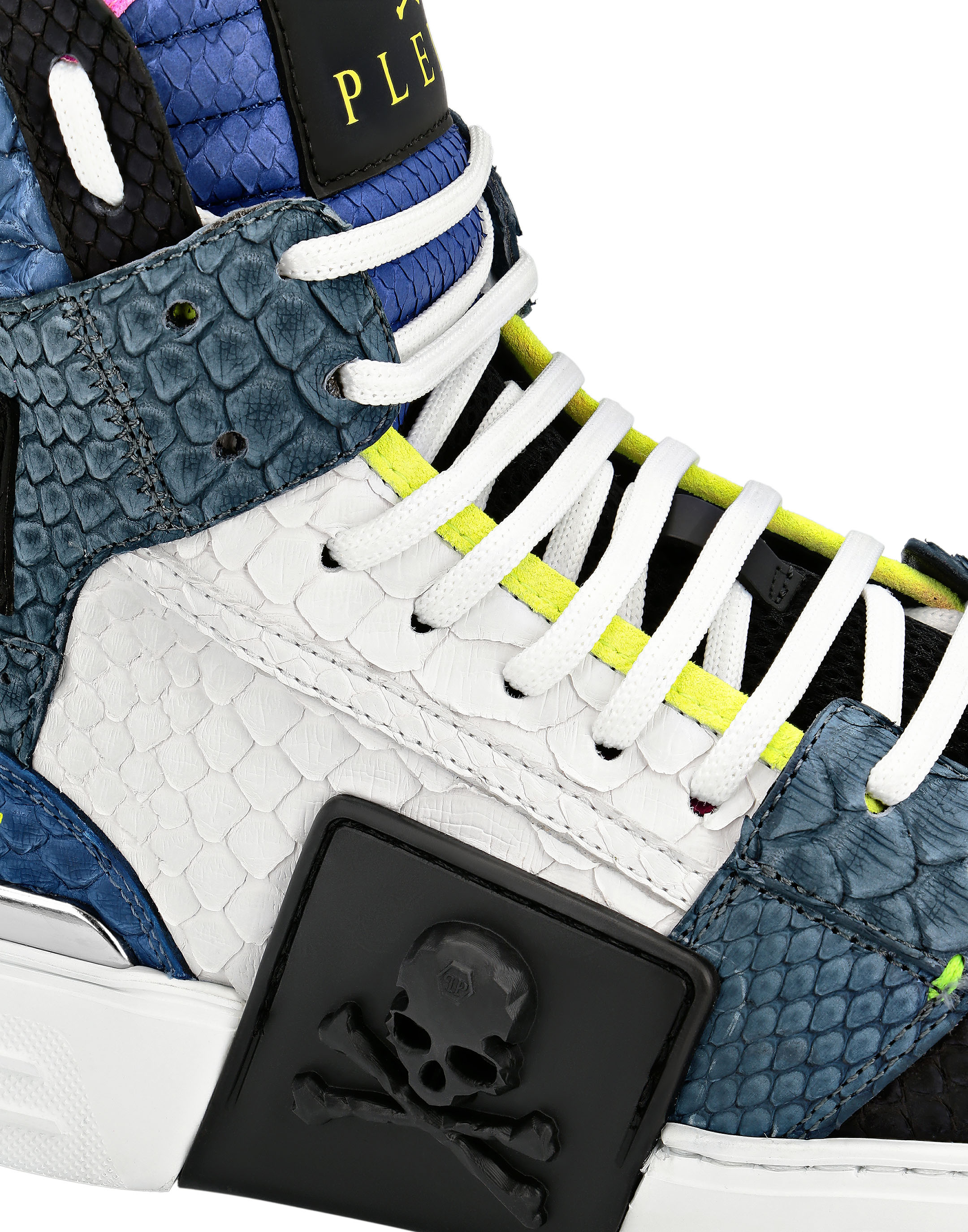 PHANTOM KICK$ Hi-Top Sneakers mix materials Hexagon