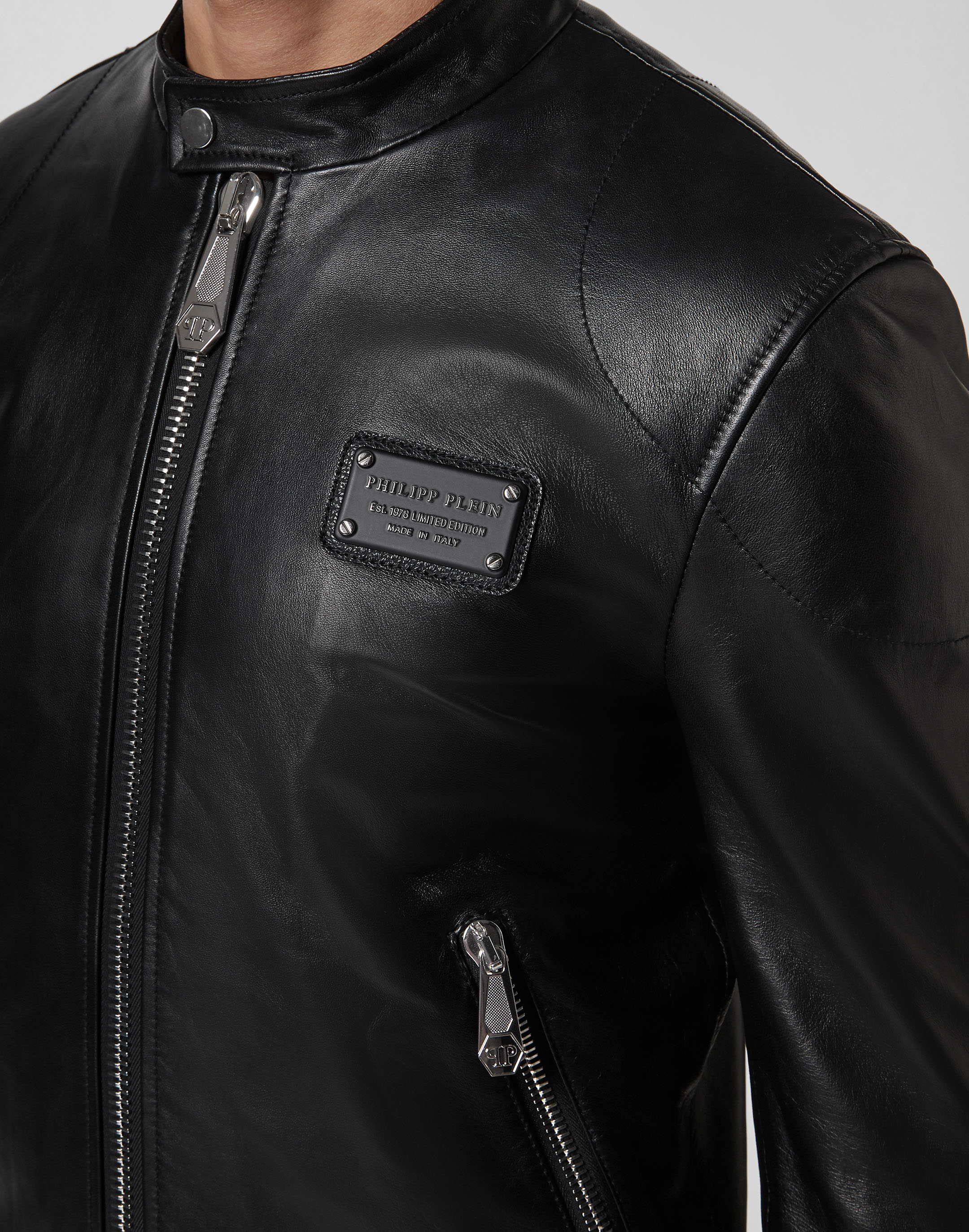 Leather Moto Jacket Original | Philipp Plein Outlet