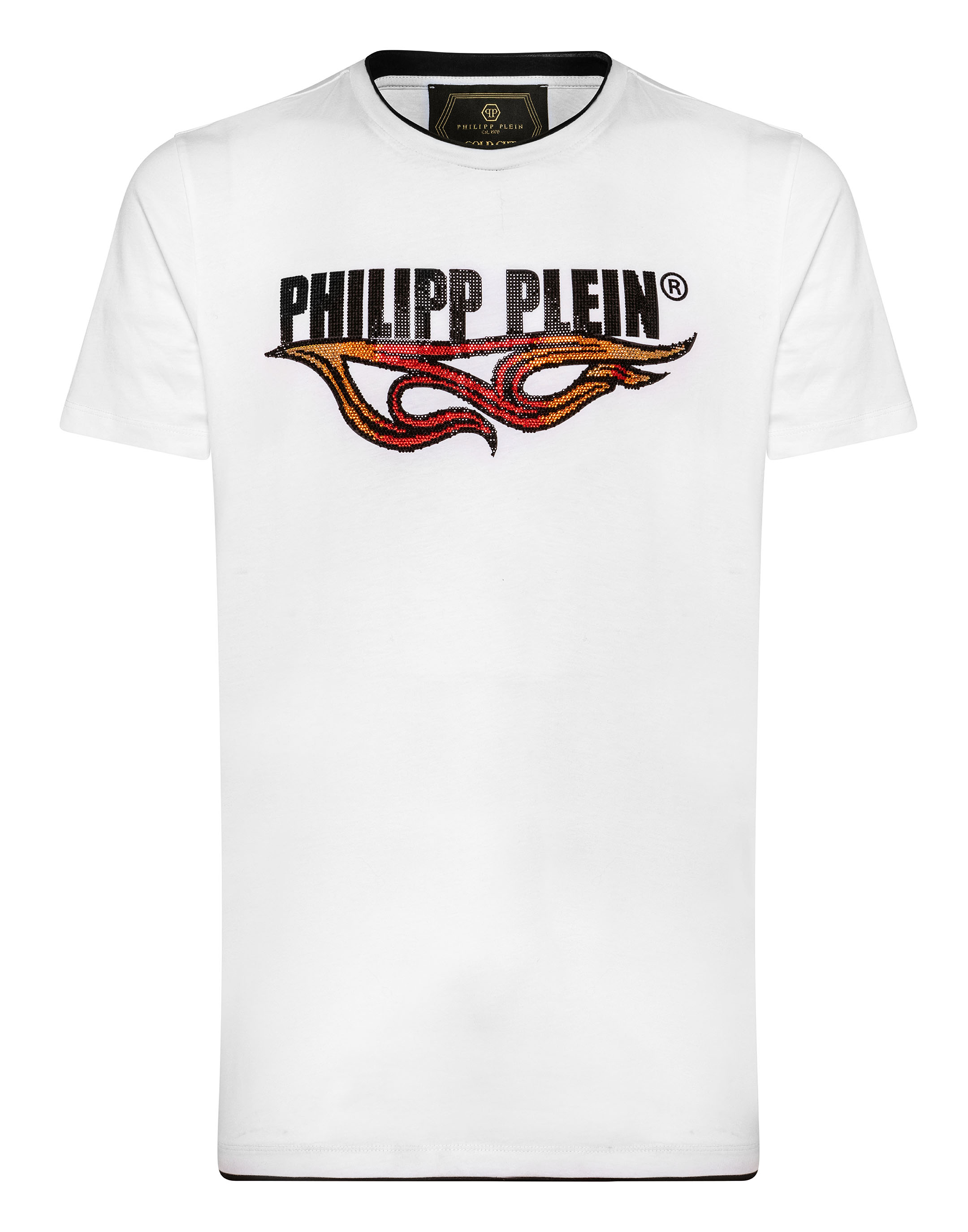 T-shirt Gold Cut Round Neck Flame | Philipp Plein Outlet